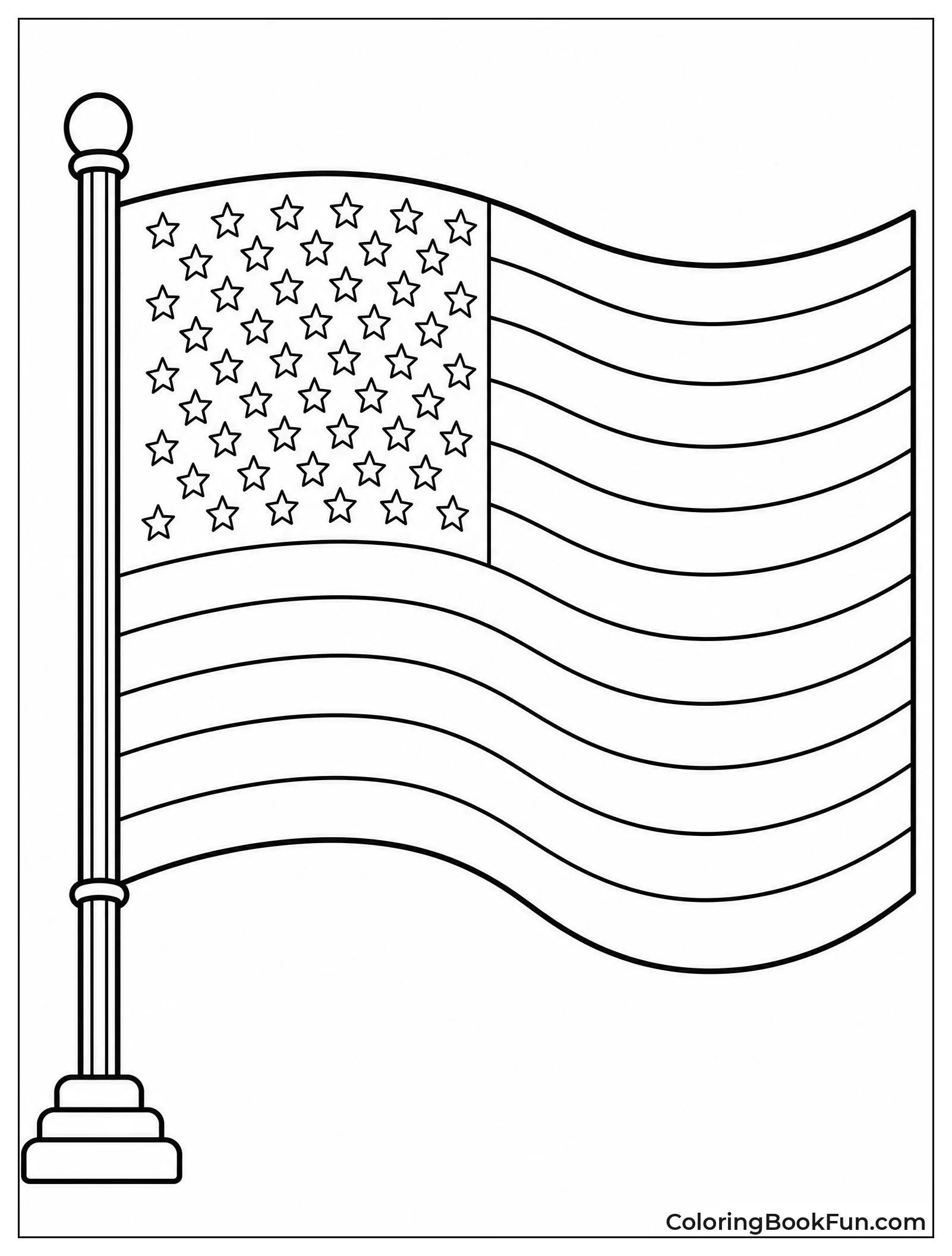 American Flag with Creative Patterns