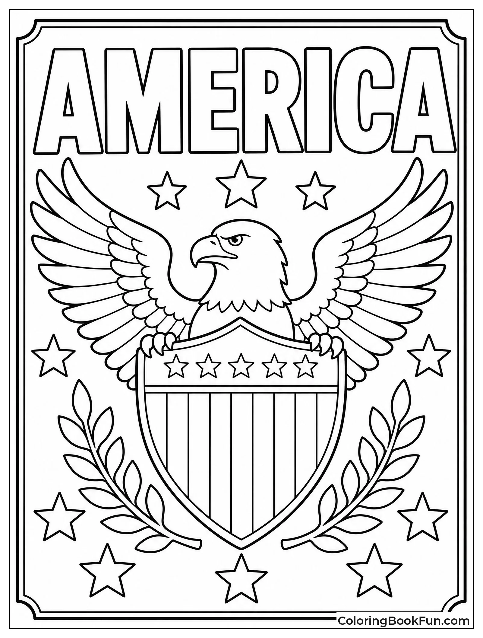 Poster with Eagle and Shield