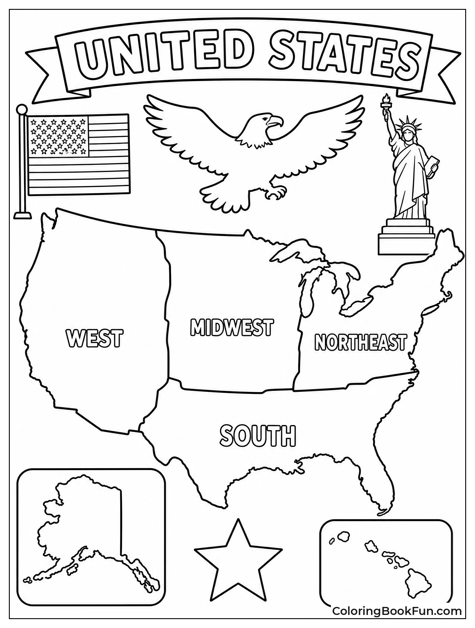 Map of United States Regions