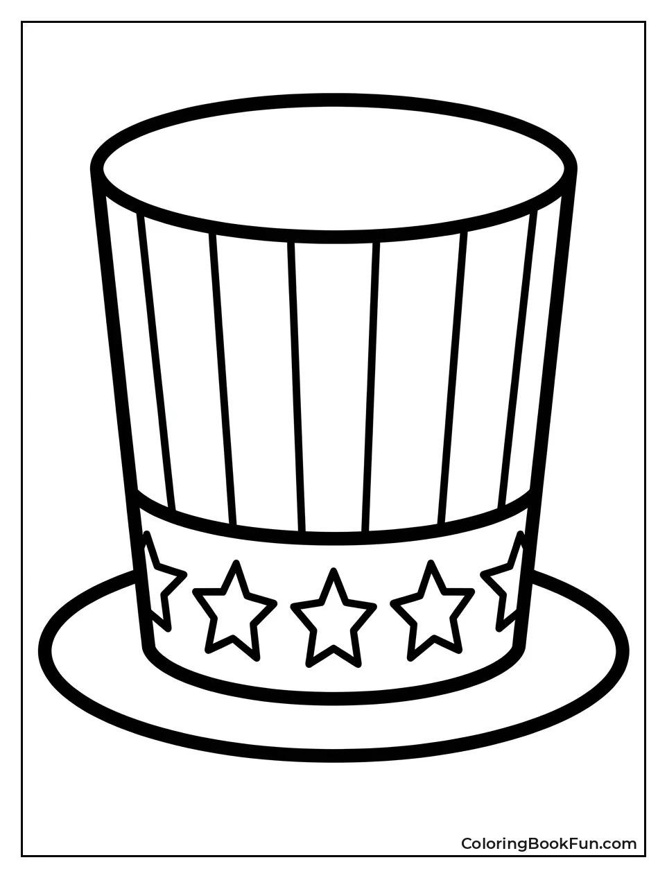Tall Top Hat with Stripes