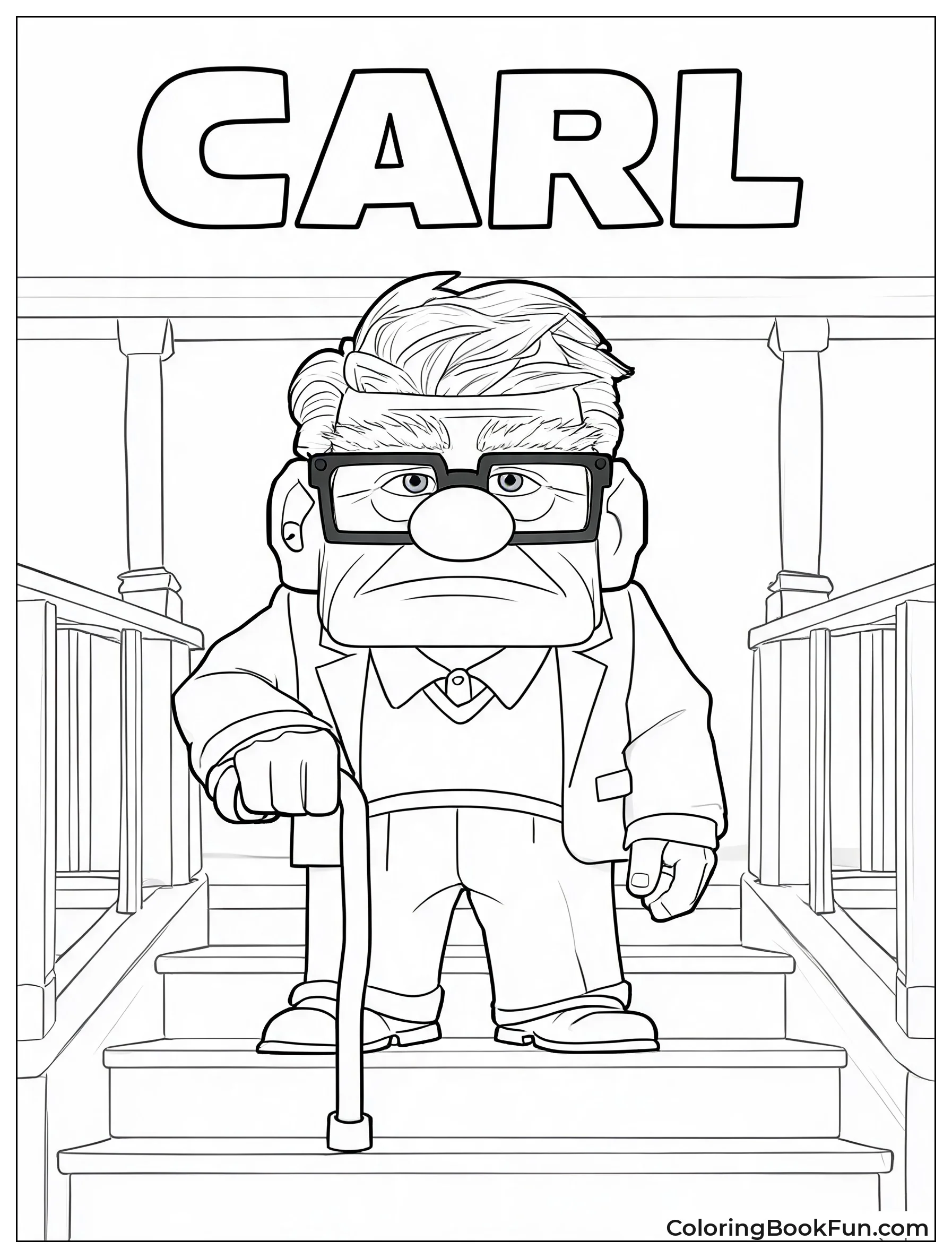 Carl Stands on His Porch