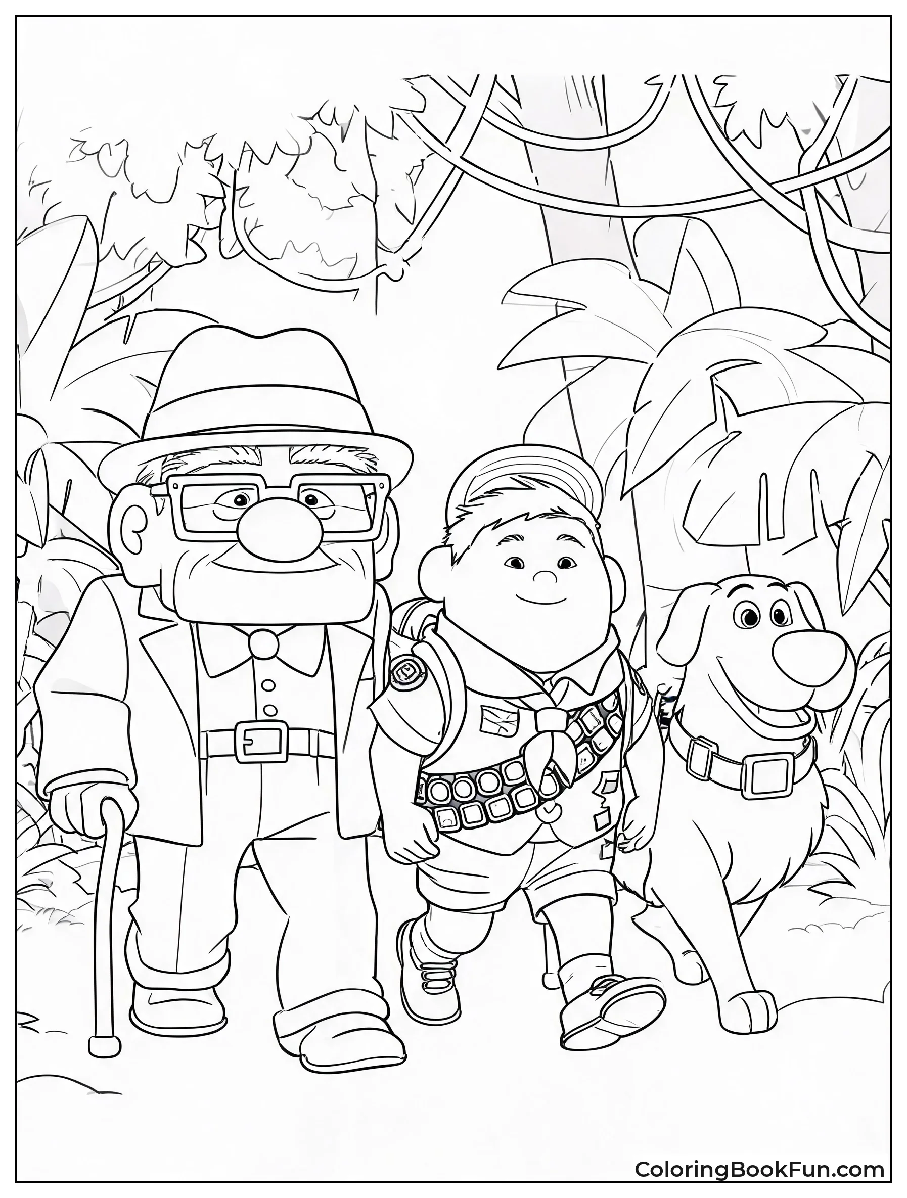 Friends Walk Through the Jungle