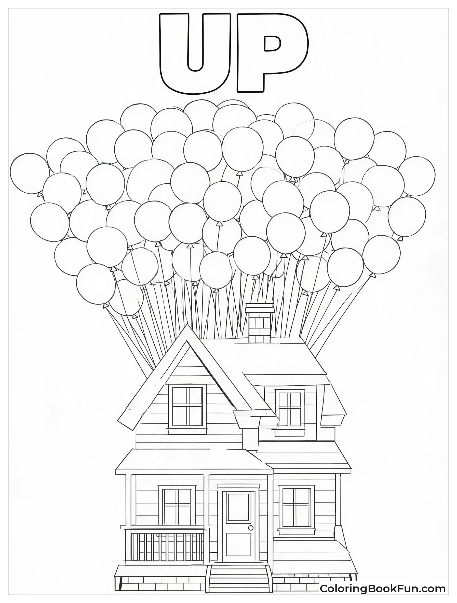 House Surrounded by Bright Balloons