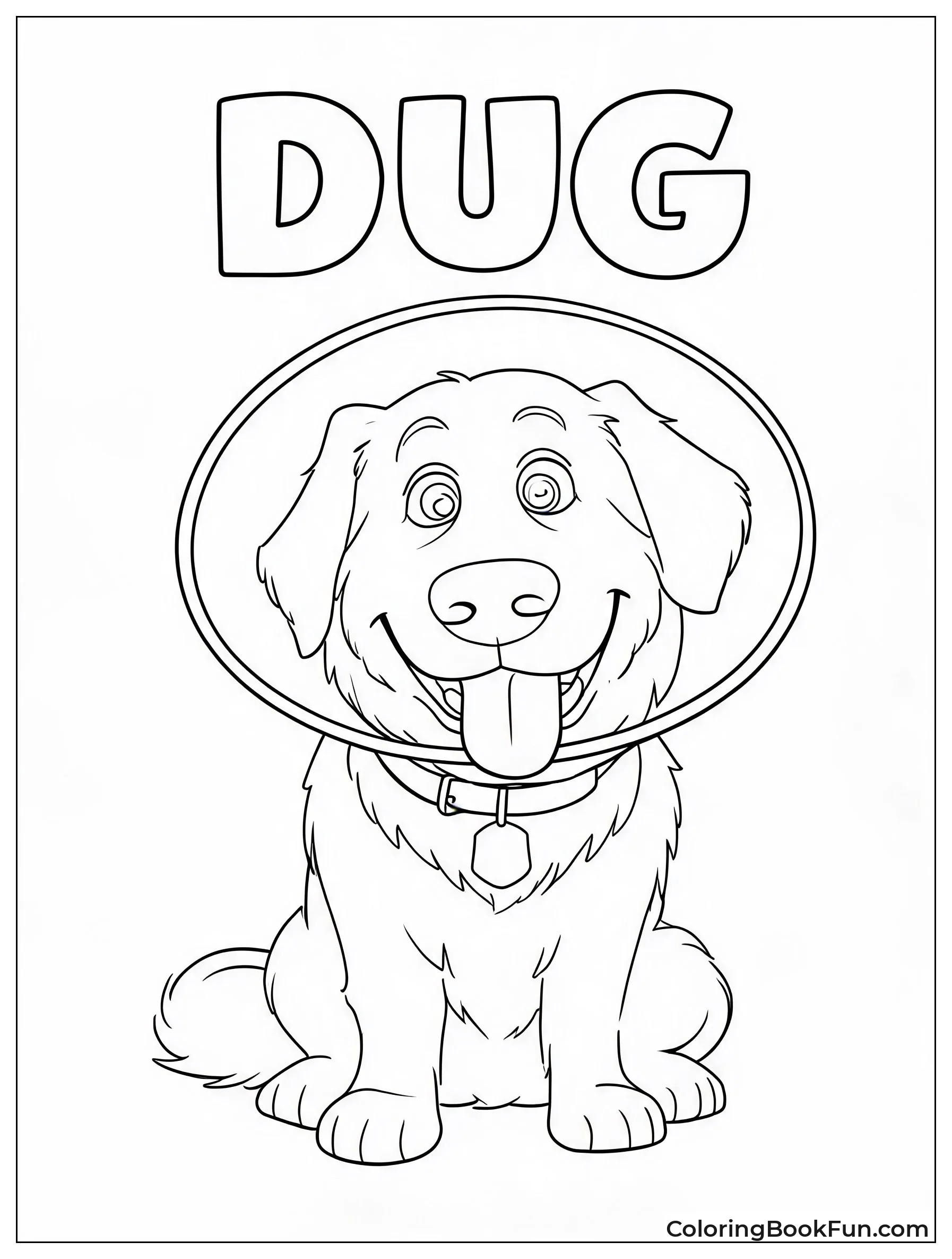 Dug Sits With Tongue Out