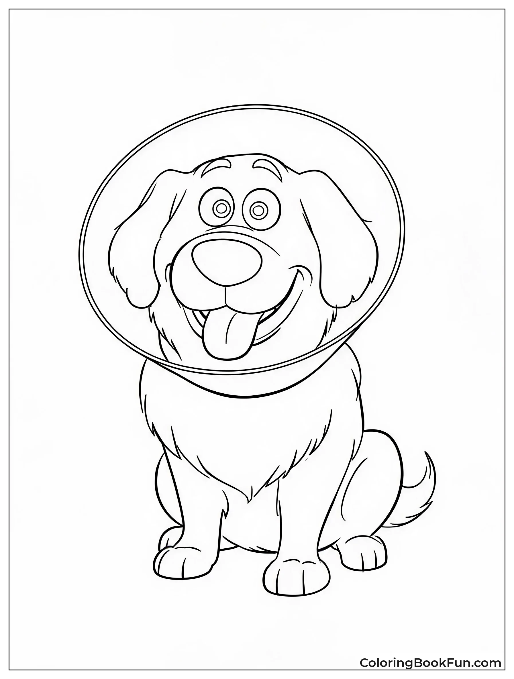 Dug Wears Silly Plastic Cone