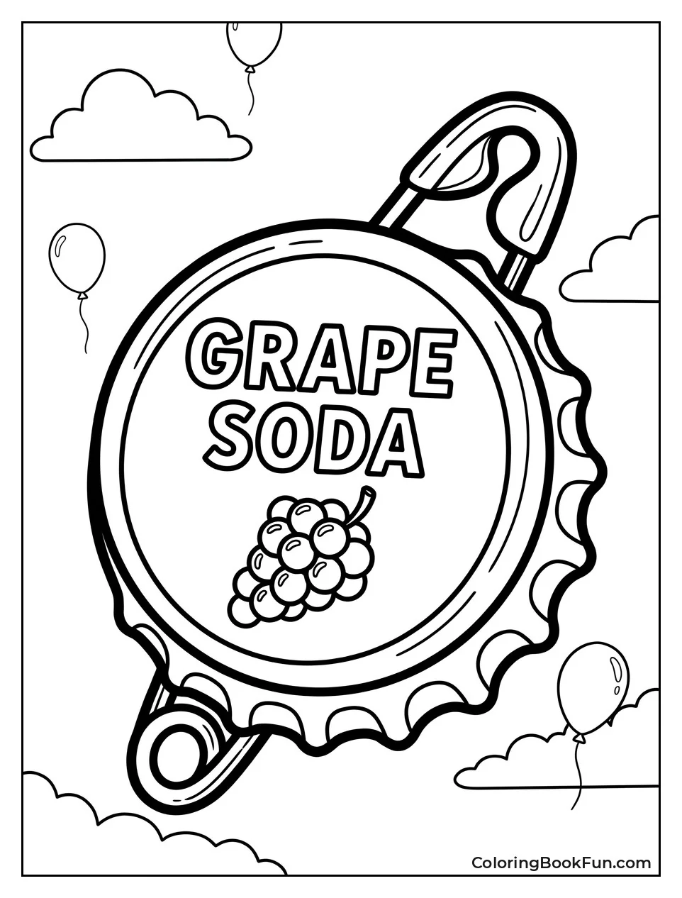 Large Grape Soda Bottle Cap