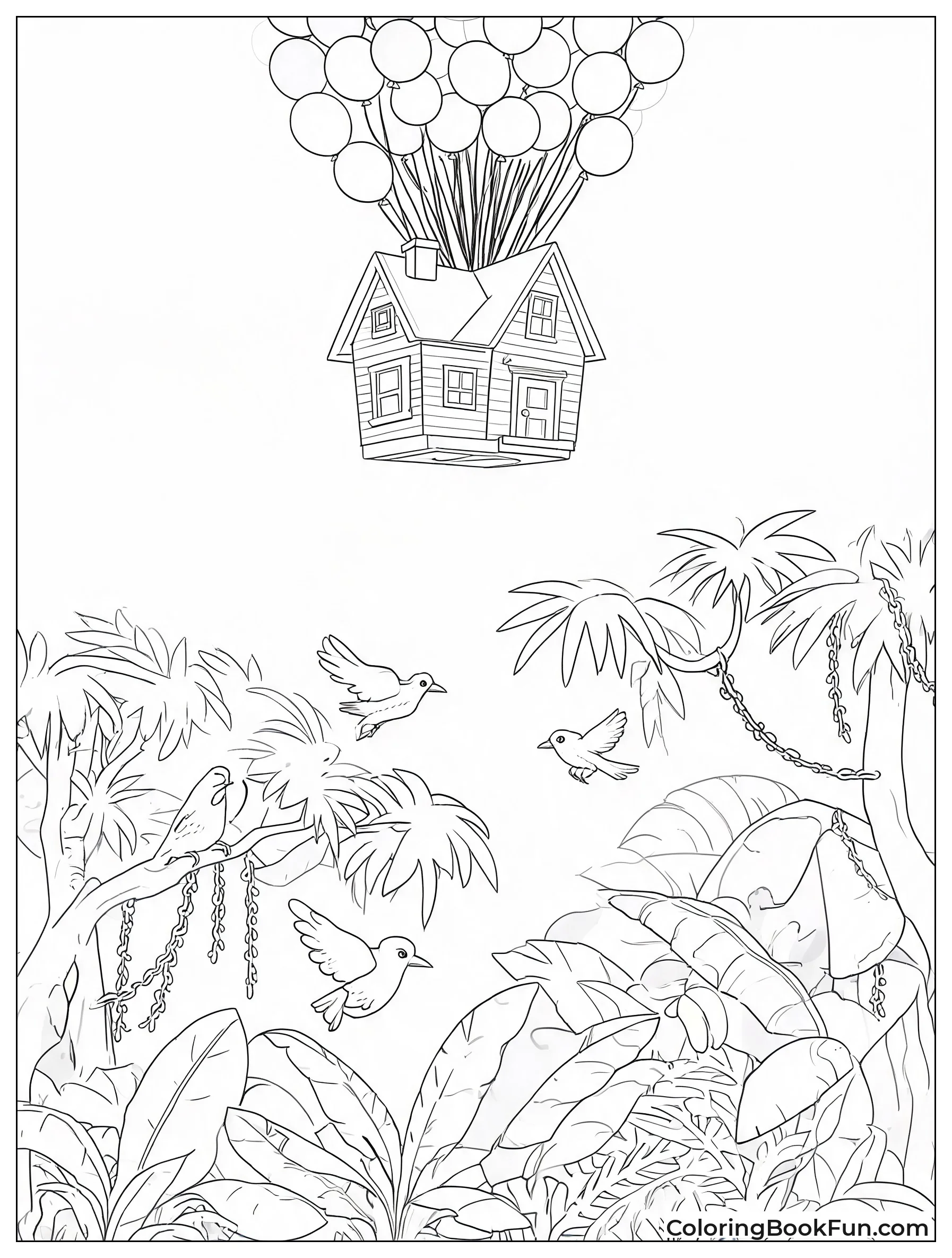 Jungle Vines Hide Floating House