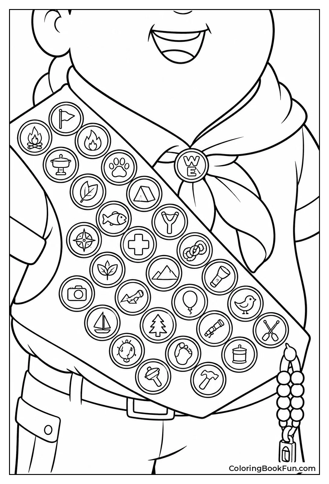 Sash Full of Scout Badges