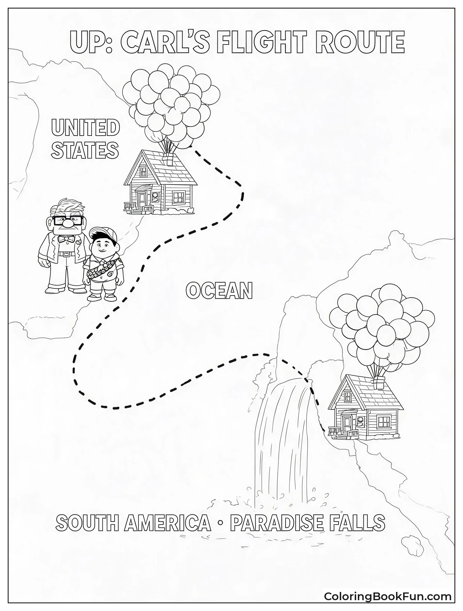 Map Shows Route to South America