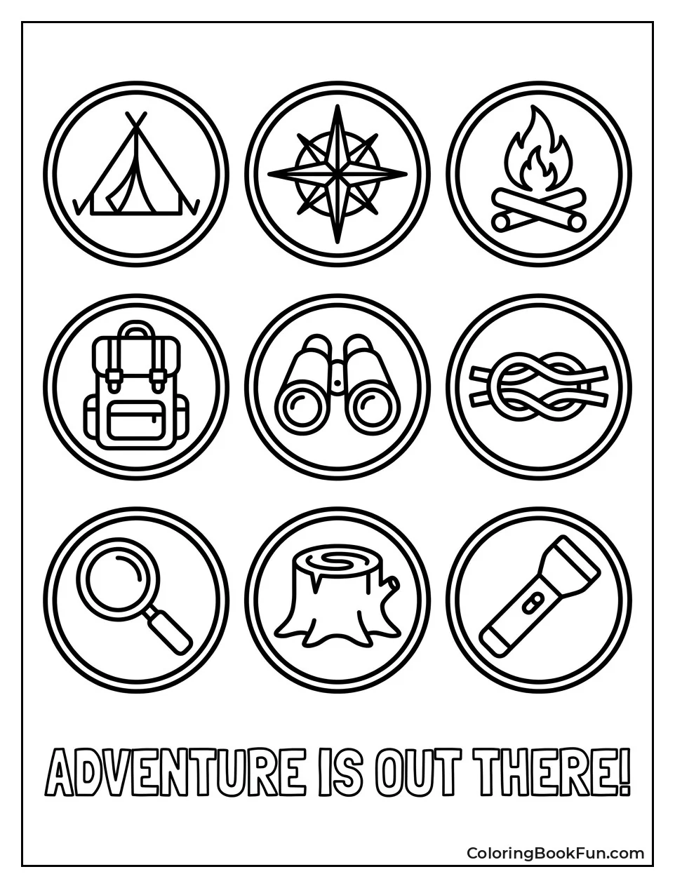 Grid of Wilderness Explorer Badges