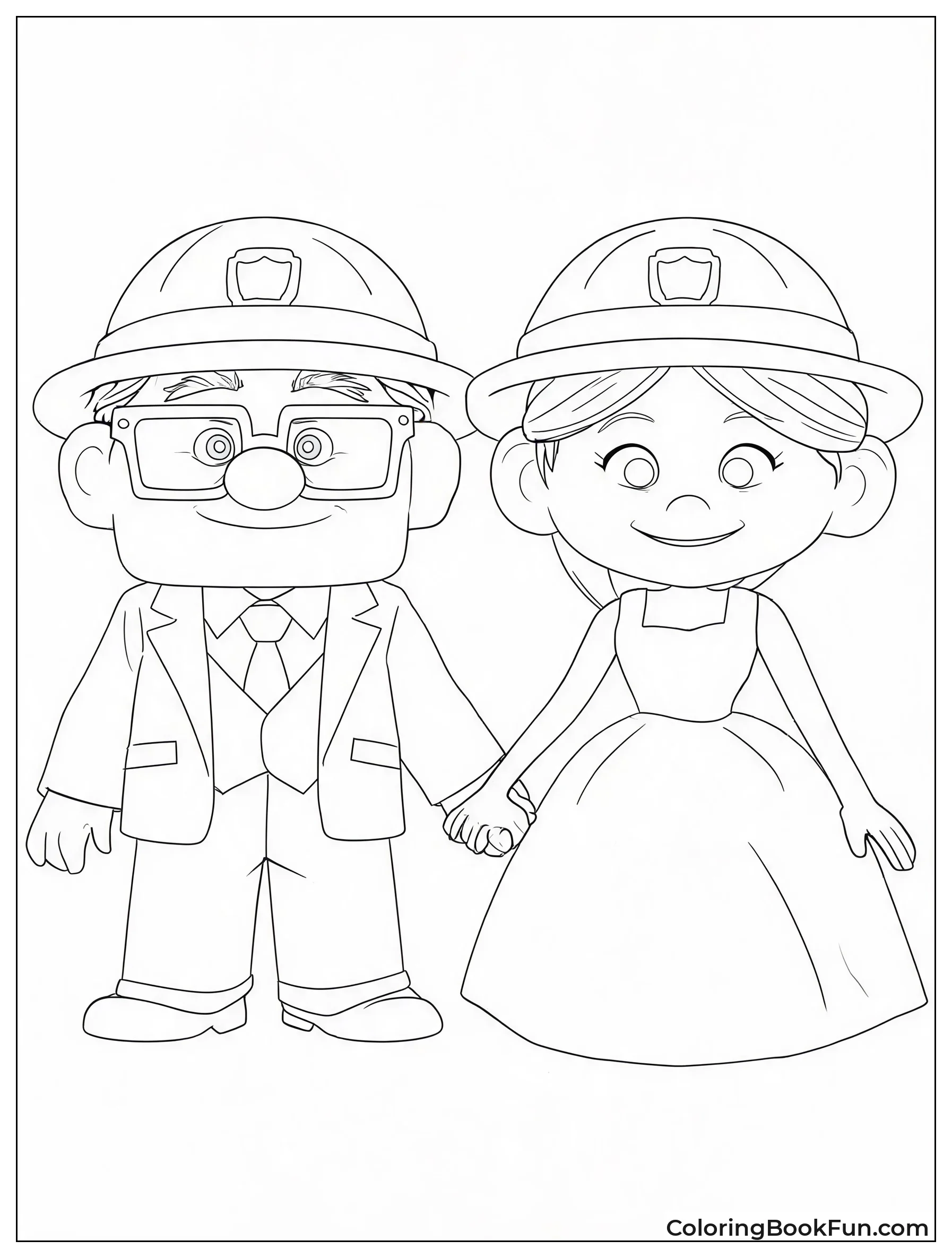 Young Carl and Ellie Get Married