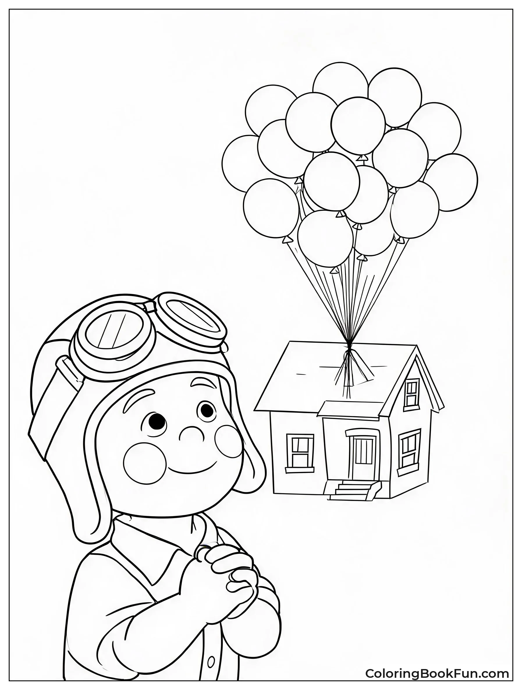 Young Carl Wears Aviator Goggles