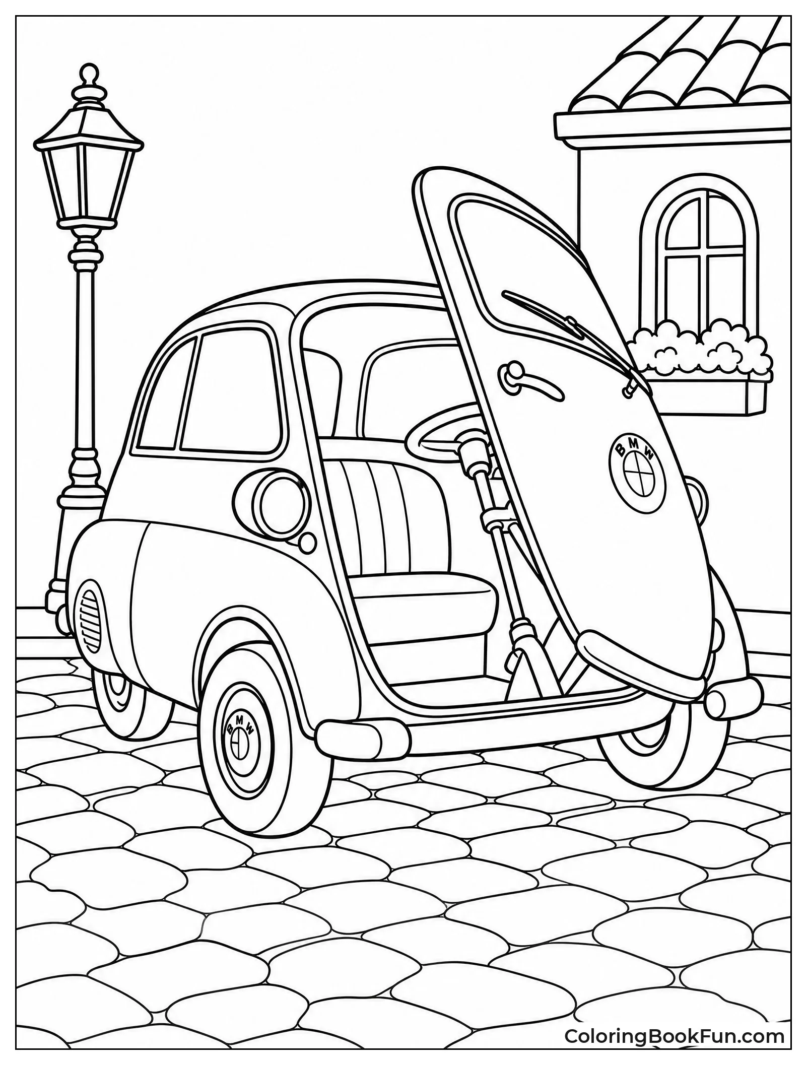 Tiny BMW Isetta with Door Open
