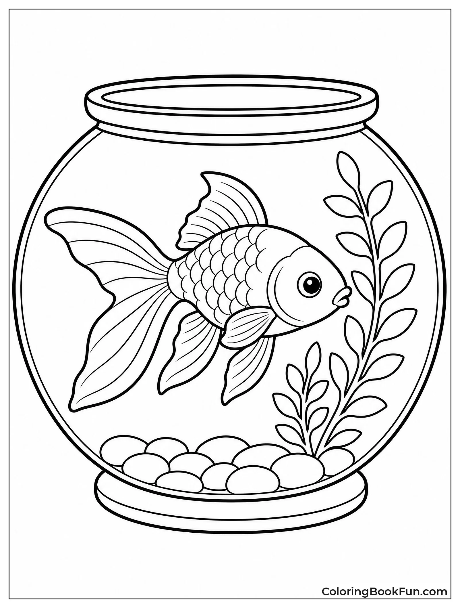 Vintage Goldfish In a Bowl