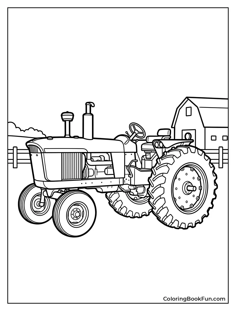 Classic Vintage Tractor Side View
