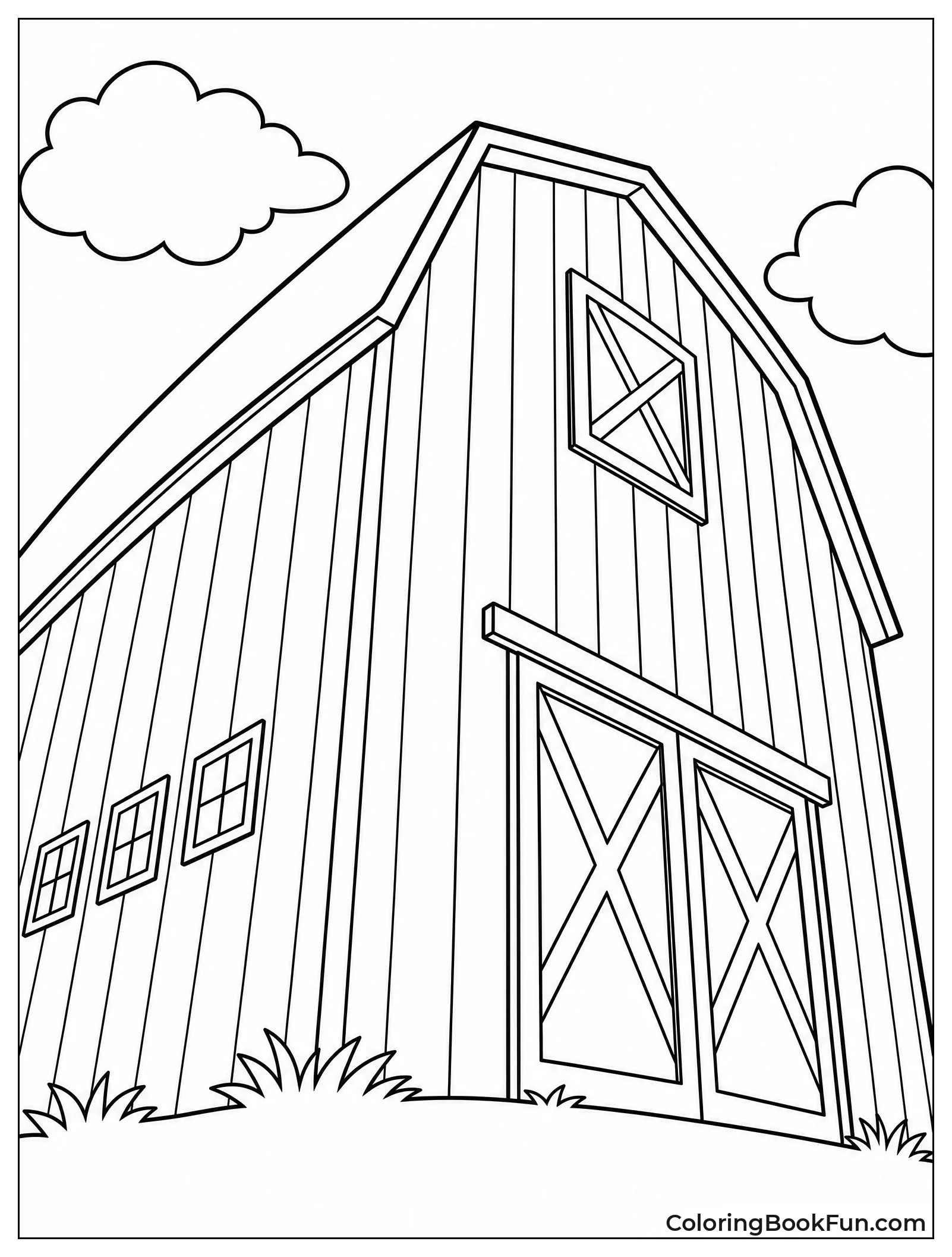 Looking Up at Giant Barn