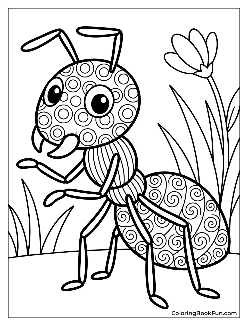 Ant with Textured Segments