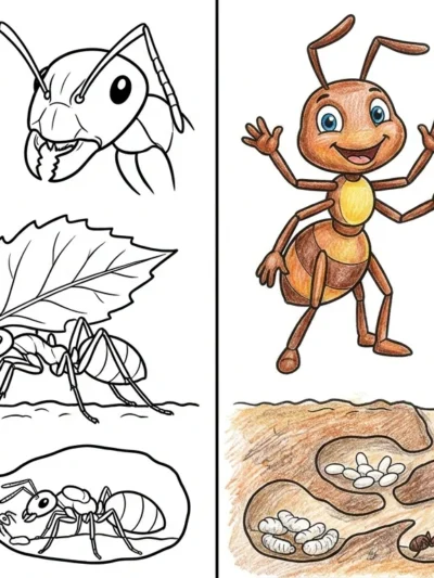 Ant coloring pages