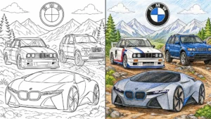 bmw coloring pages