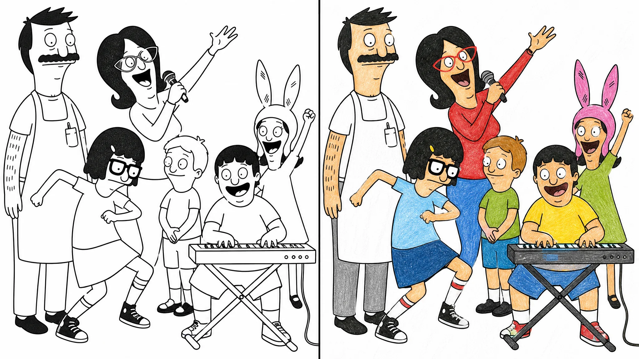 50 Bobs Burgers Coloring Pages (Free PDFs) - ColoringBookFun