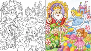 candyland coloring pages