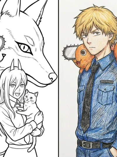 Chainsaw Man coloring pages