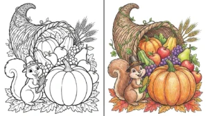 cornucopia coloring pages