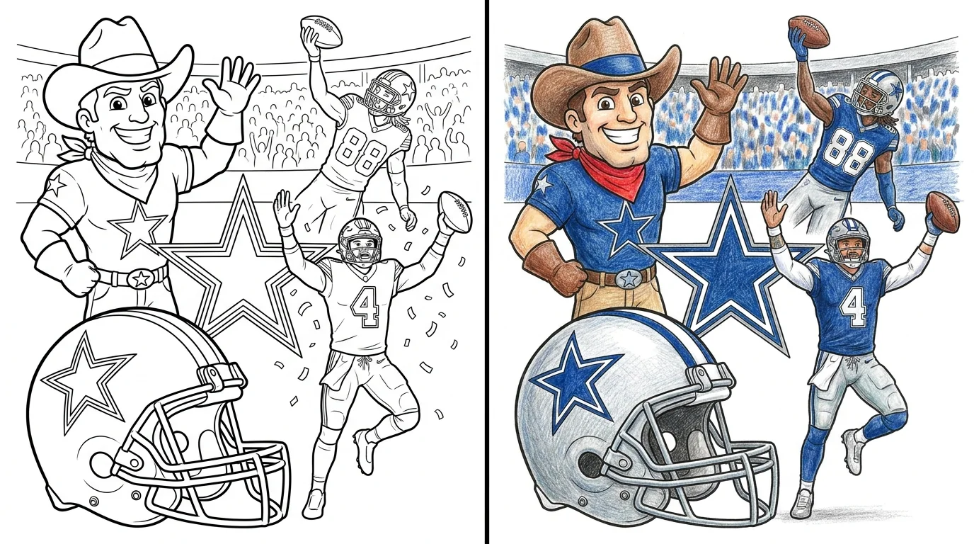 dallas cowboys coloring pages