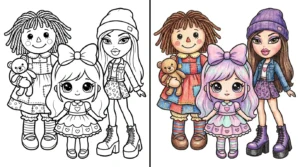 doll coloring pages