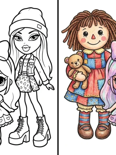 Doll coloring pages