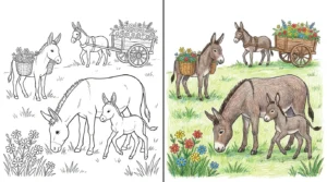 donkey coloring pages