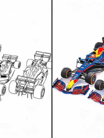 F1 coloring pages