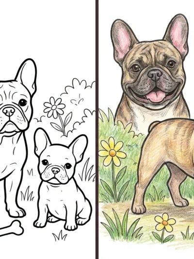 French Bulldog coloring pages