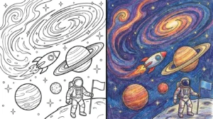 galaxy coloring pages