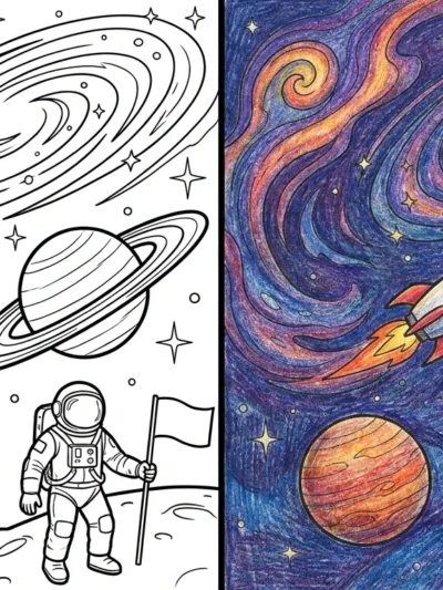 Galaxy coloring pages
