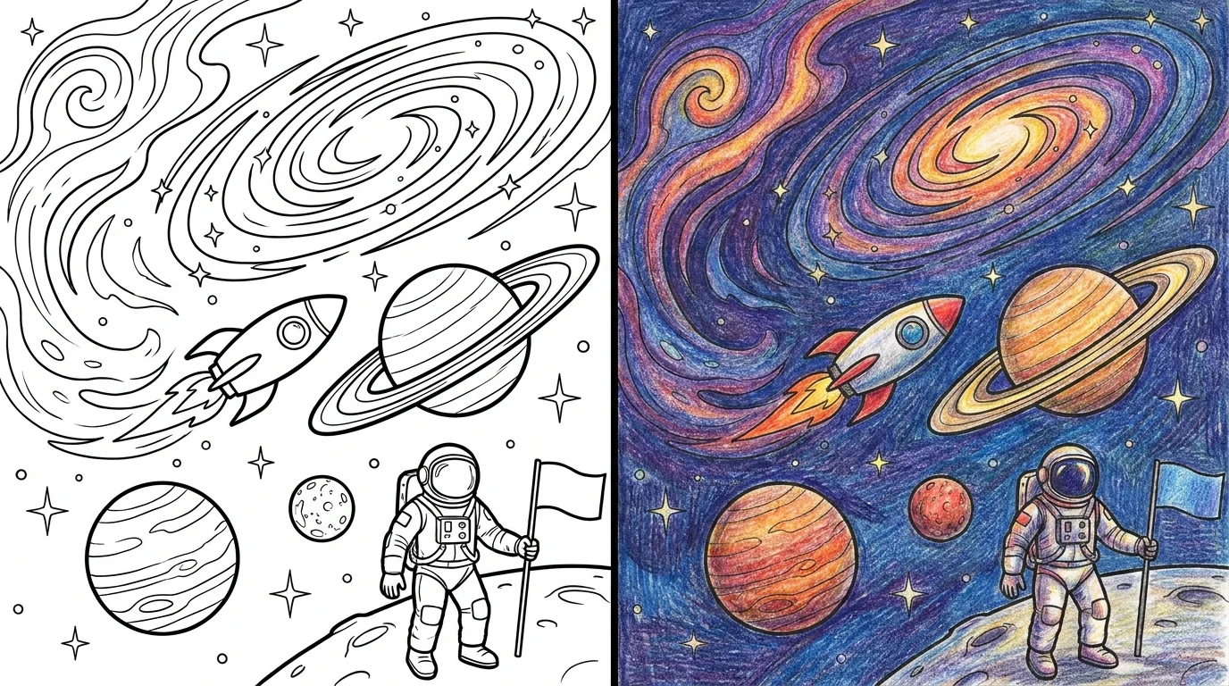 65 Galaxy Coloring Pages (Free PDFs)