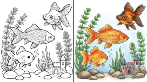 goldfish coloring pages