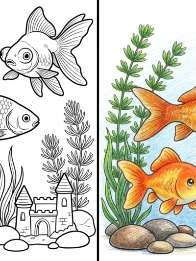 Goldfish coloring pages