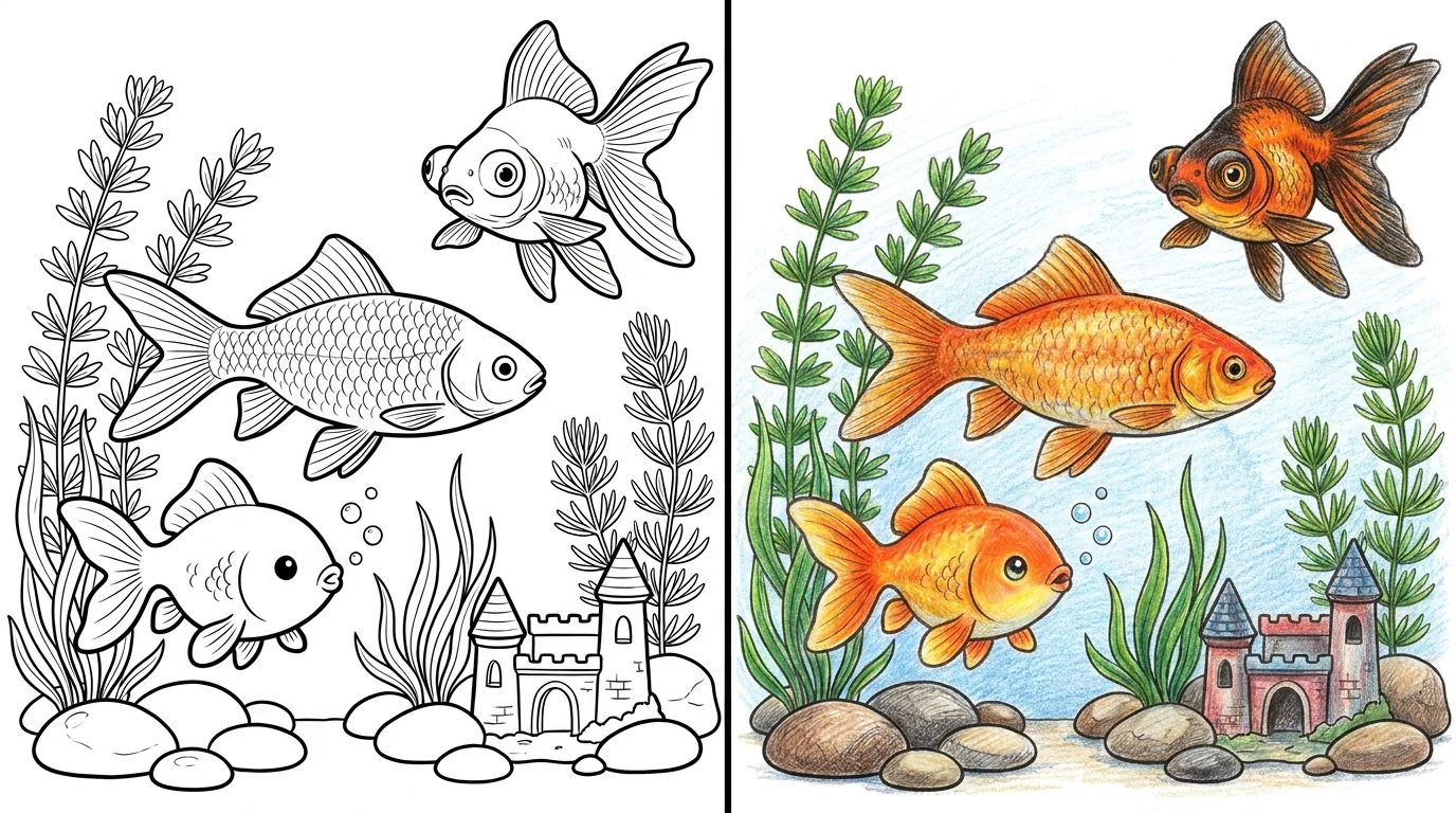 goldfish coloring pages