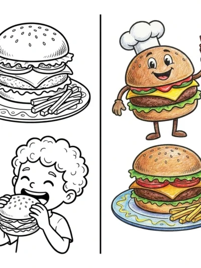 Hamburger coloring pages