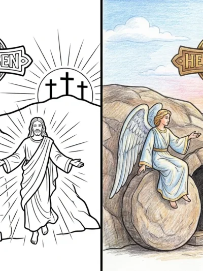 He Is Risen coloring pages