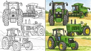 john deere coloring pages