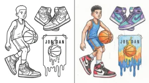 jordans coloring pages