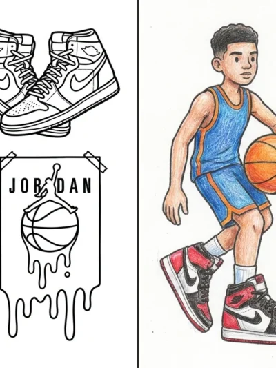 Jordans coloring pages