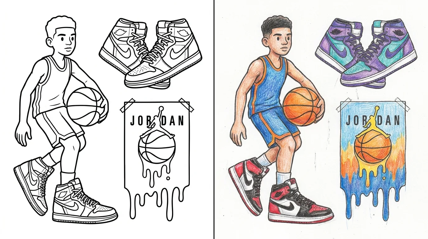 jordans coloring pages