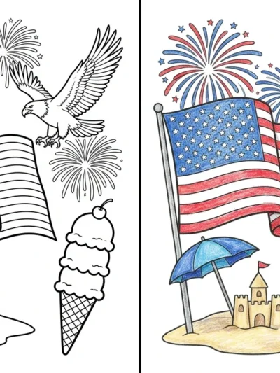 July coloring pages