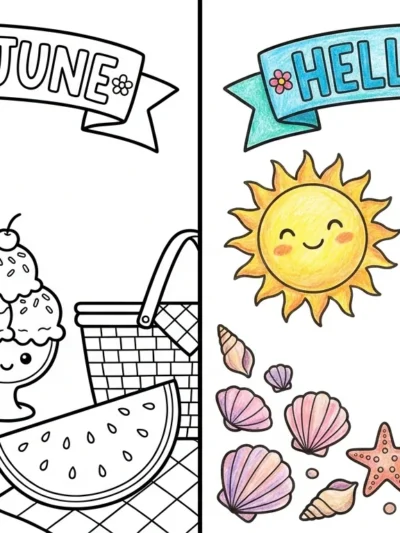 June coloring pages