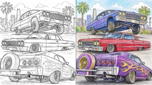 lowrider coloring pages