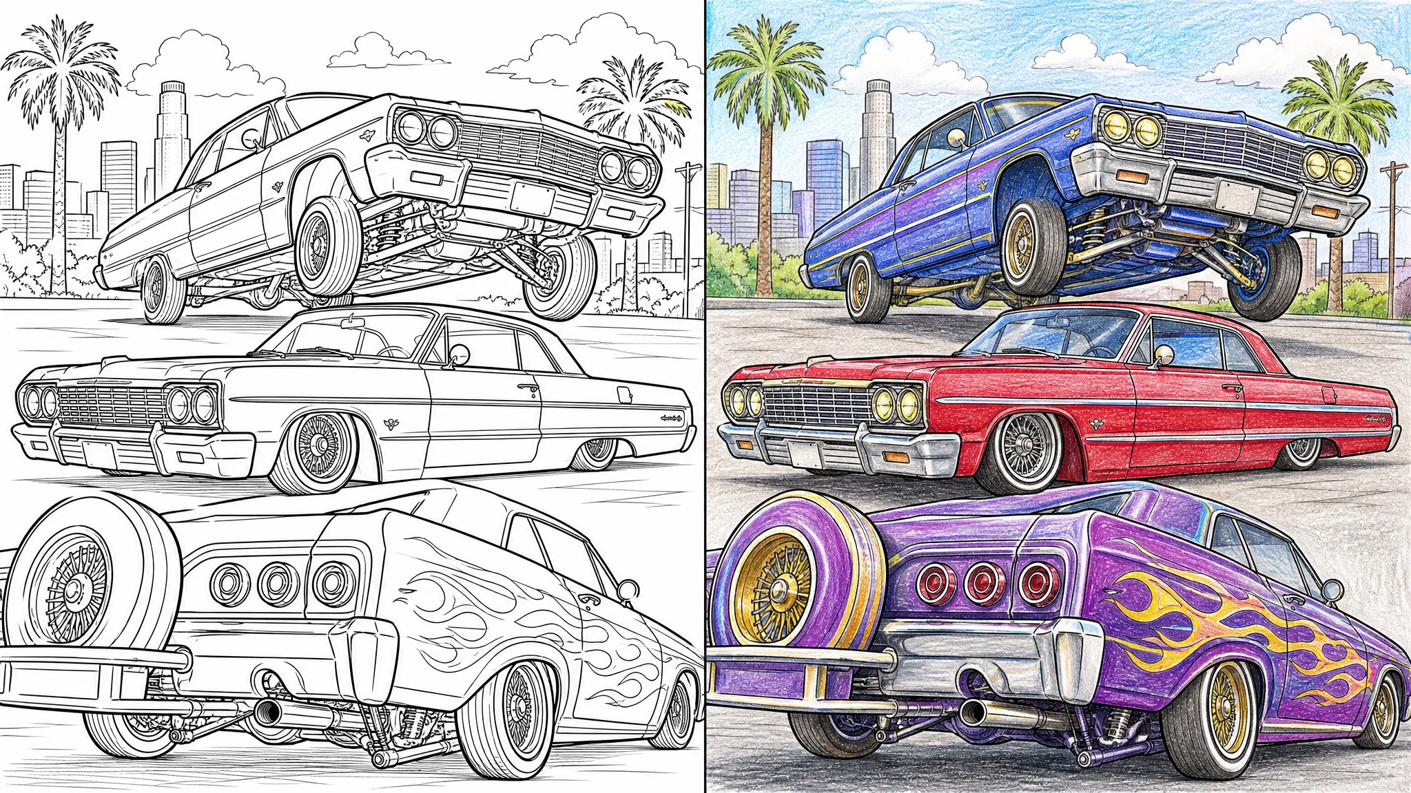 lowrider coloring pages