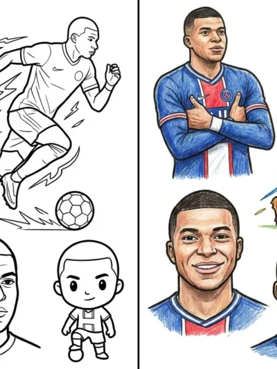 Mbappe coloring pages